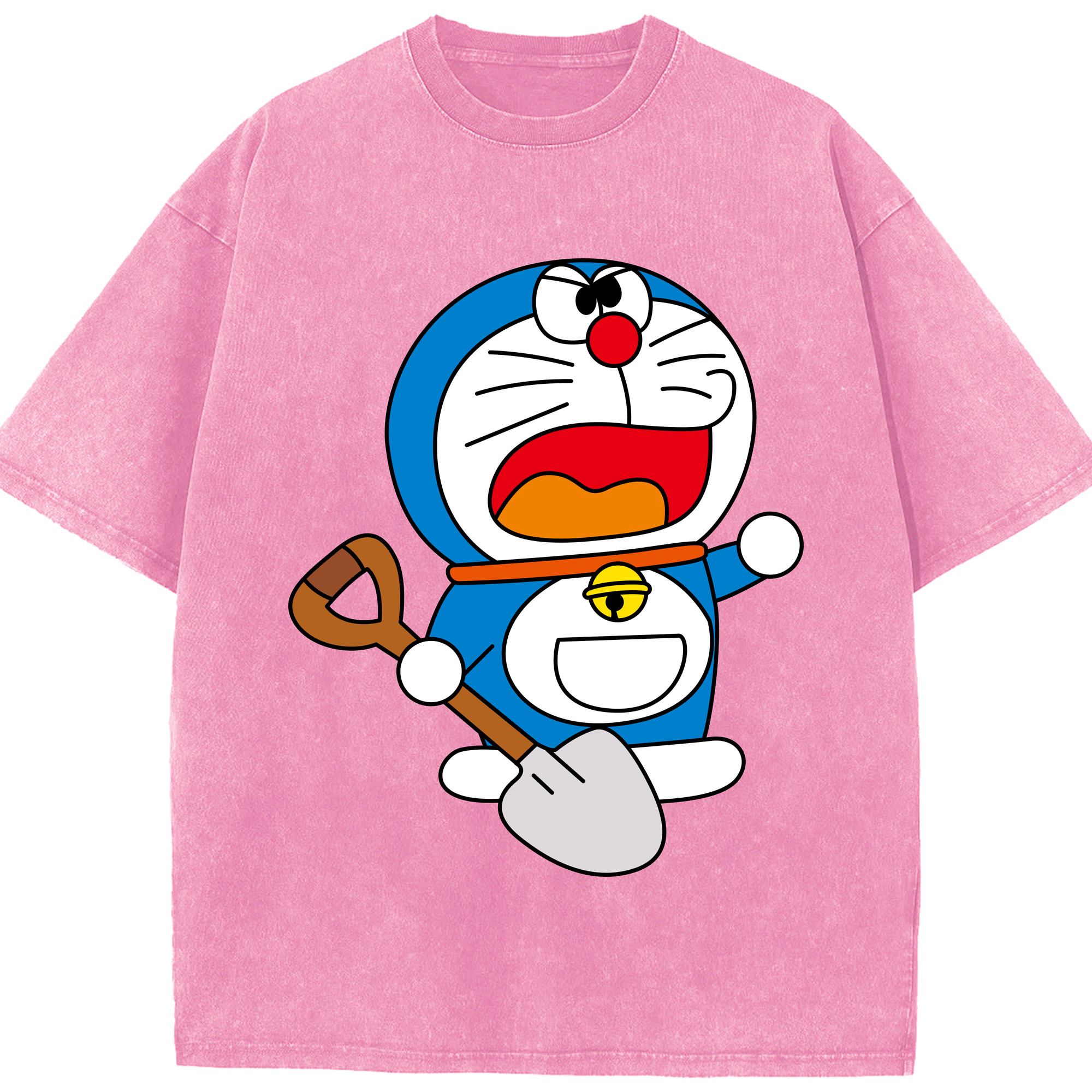 （画像用） ドラえもん Doraemon 綿100% ヴィンテージ風 半袖Tシャツ（フロントプリント）